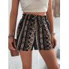 imageFloerns Womens Summer Tribal Print Elastic Waist Beach ShortsGreen Boho