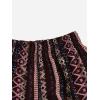 imageFloerns Womens Summer Tribal Print Elastic Waist Beach ShortsMaroon Tribal