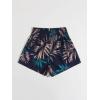 imageFloerns Womens Summer Tribal Print Elastic Waist Beach ShortsNavy Blue
