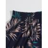 imageFloerns Womens Summer Tribal Print Elastic Waist Beach ShortsNavy Blue