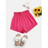 imageFloerns Womens Summer Tribal Print Elastic Waist Beach ShortsSolid Pink