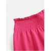 imageFloerns Womens Summer Tribal Print Elastic Waist Beach ShortsSolid Pink