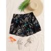 imageFloerns Womens Summer Tribal Print Elastic Waist Beach ShortsTropical Black
