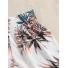 imageFloerns Womens Summer Tribal Print Elastic Waist Beach ShortsWhite Plants