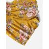 imageFloerns Womens Summer Tribal Print Elastic Waist Beach ShortsYellow Flower