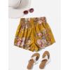 imageFloerns Womens Summer Tribal Print Elastic Waist Beach ShortsYellow Flower