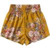 imageFloerns Womens Summer Tribal Print Elastic Waist Beach ShortsYellow Flower