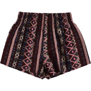 imageFloerns Womens Summer Tribal Print Elastic Waist Beach ShortsMaroon Tribal