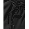 imageFloerns Mens Letter Graphic Print Drawstring Waist Workout Track ShortsBlack White Flower
