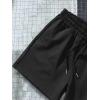 imageFloerns Mens Letter Graphic Print Drawstring Waist Workout Track ShortsBlack White Flower