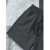 imageFloerns Mens Letter Graphic Print Drawstring Waist Workout Track ShortsDark Grey