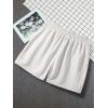 imageFloerns Mens Letter Graphic Print Drawstring Waist Workout Track ShortsWhite Cream