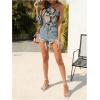 imageFloerns Womens Boho One Shoulder Vintage Floral Print Long Sleeve Blouse TopBlack