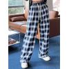 imageFloerns Womens Plaid Print Elastic Waist Sleepwear Pajama Bottom PantsBlue