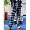 imageFloerns Womens Plaid Print Elastic Waist Sleepwear Pajama Bottom PantsBlue