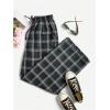 imageFloerns Womens Plaid Print Elastic Waist Sleepwear Pajama Bottom PantsGreen Multi