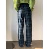 imageFloerns Womens Plaid Print Elastic Waist Sleepwear Pajama Bottom PantsNavy Blue