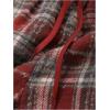 imageFloerns Womens Plaid Print Elastic Waist Sleepwear Pajama Bottom PantsRed Brown Multi