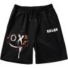 imageFloerns Mens Letter Graphic Print Drawstring Waist Workout Track ShortsBlack Ink