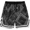 imageFloerns Mens Letter Graphic Print Drawstring Waist Workout Track ShortsBlack and White