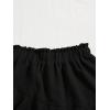 imageFloerns Womens Boho Paperbag Waist Ruffle Hem Elastic High Waist Cropped ShortsBlack