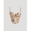 imageFloerns Womens Bustier Corset Top Tie Dye Spaghetti Strap Asymmetrical Crop Cami TopMulticolor