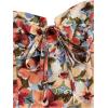 imageFloerns Womens Bustier Corset Top Tie Dye Spaghetti Strap Asymmetrical Crop Cami TopOrange Multi