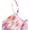 imageFloerns Womens Bustier Corset Top Tie Dye Spaghetti Strap Asymmetrical Crop Cami TopPurple Multi