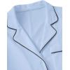 imageFloerns Womens Notch Collar Short Sleeve Sleepwear Two Piece Pajama SetBlue