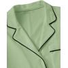 imageFloerns Womens Notch Collar Short Sleeve Sleepwear Two Piece Pajama SetGreen Solid
