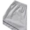 imageFloerns Womens Notch Collar Short Sleeve Sleepwear Two Piece Pajama SetGrey Solid