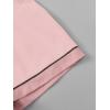 imageFloerns Womens Notch Collar Short Sleeve Sleepwear Two Piece Pajama SetLight Pink