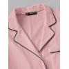 imageFloerns Womens Notch Collar Short Sleeve Sleepwear Two Piece Pajama SetLight Pink