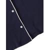 imageFloerns Womens Notch Collar Short Sleeve Sleepwear Two Piece Pajama SetNavy