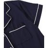 imageFloerns Womens Notch Collar Short Sleeve Sleepwear Two Piece Pajama SetNavy