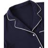 imageFloerns Womens Notch Collar Short Sleeve Sleepwear Two Piece Pajama SetNavy