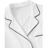 imageFloerns Womens Notch Collar Short Sleeve Sleepwear Two Piece Pajama SetWhite