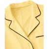 imageFloerns Womens Notch Collar Short Sleeve Sleepwear Two Piece Pajama SetYellow Solid