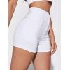 imageFloerns Womens Casual High Waist Button Fly Denim Jean ShortsA White