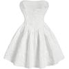 imageFloerns Womens Elegant Strapless Jacquard Flare Hem Mini Tube DressA White