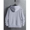 imageFloerns Mens Causal Graphic Print Long Sleeve Zip Up Drawstring Thermal Hoodies Sweatshirt With PocketsGrey