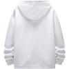 imageFloerns Mens Causal Graphic Print Long Sleeve Zip Up Drawstring Thermal Hoodies Sweatshirt With PocketsWhite Cross