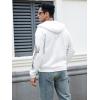 imageFloerns Mens Causal Graphic Print Long Sleeve Zip Up Drawstring Thermal Hoodies Sweatshirt With PocketsWhite Dragon