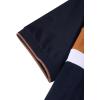 imageFloerns Mens Causal Short Sleeve Polo Shirts Contrast Collar Half Placket TShirtsRoyal Blue Brown
