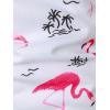 imageFloerns Mens Causal Short Sleeve Polo Shirts Contrast Collar Half Placket TShirtsWhite Flamingo