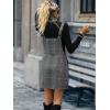 imageFloerns Womens Casual Tartan Print Zip Up Sleeveless Pinafore Overall DressGrey