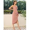 imageFloerns Womens Plus Size Satin Spaghetti Strap Cowl Neck Wrap Party Cami DressLight Pinkb