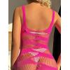 imageFloerns Womens Sheer Mesh Sleeveless Babydoll Slip Lingerie NightgownAurora Pink