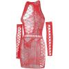 imageFloerns Womens Sheer Mesh Sleeveless Babydoll Slip Lingerie NightgownAurora Red