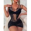 imageFloerns Womens Sheer Mesh Sleeveless Babydoll Slip Lingerie NightgownBlack Cut Out